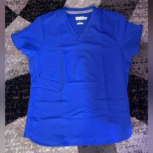 Fabletics scrub set royal blue: large top / large tall bottoms